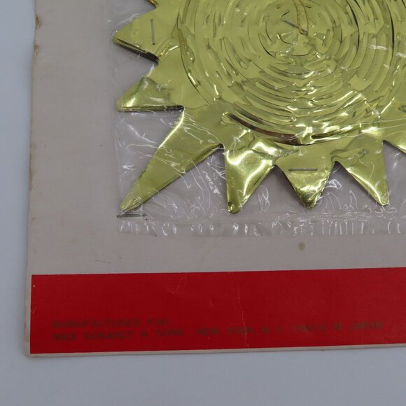 VTG Shiny Brite Christmas Garland Gold Foil 9 Feet Made in Japan Retro NEW Xmas - Picture 4 of 7